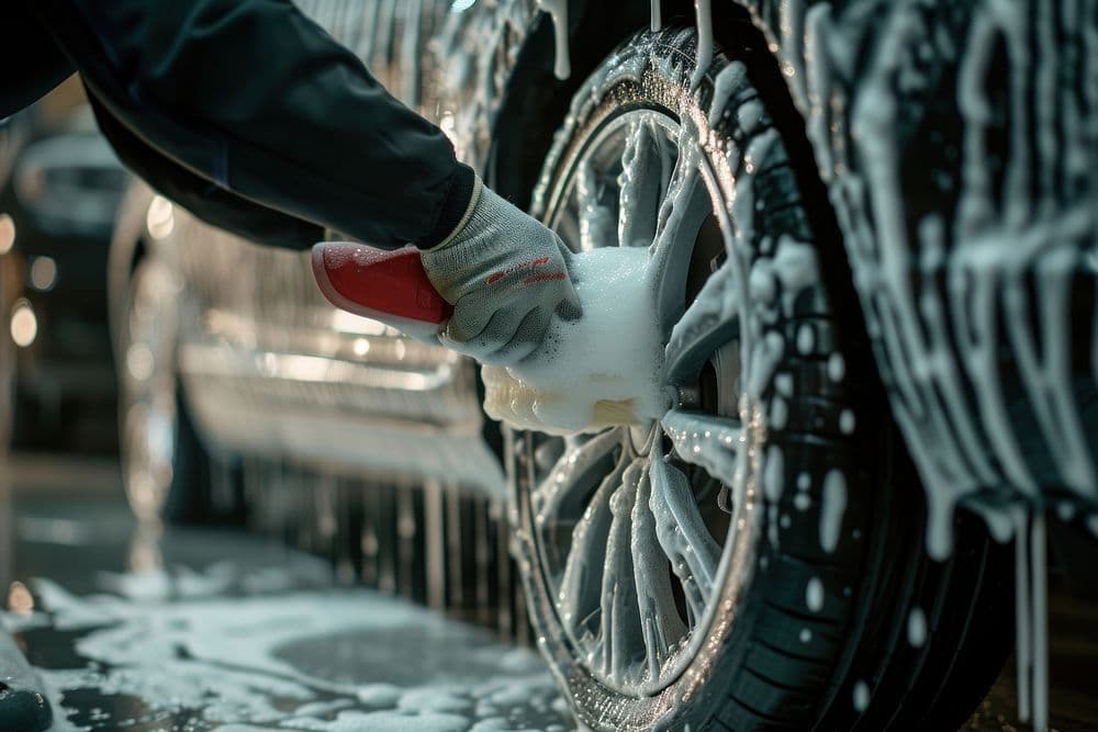 Echipa studioului de detailing Wyethia Wash discutând în atelier